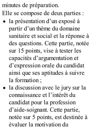 Aide Soignant Oral Concours 13 Editions Foucher