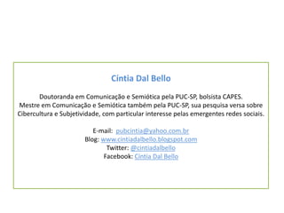 Facetas do euInternet como laboratório social para experimentação de construções e reconstruções do eu que caracterizam a vida pós-moderna. “Na sua realidade virtual, moldamo-nos e criamo-nos a nós mesmos” (p. 265).“Que tipo de identidades alternativas adotamos? Que relações existirão entre estas e aquilo que tradicionalmente encarávamos como a pessoa ‘inteira’? Encaramo-las ocmo uma expansão do eu ou como algo de separado do eu? E as nossas personalidades da vida real têm algo a aprender com as nossas identidades virtuais? Estas identidades virtuais serão fragmentos duma personalidade coerente da vida real? [...] Será a expressão de uma crise de identidade, do tipo que associamos tradicionalmente à adolescência? Ou estamos a assistir à lenta emergência dum novo estilo de pensamento, de natureza múltipla, acerca da mente?” (p. 265-266).