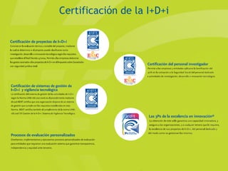 Certificación de la I+D+i
 