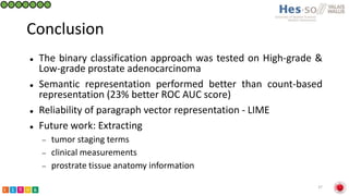 Classification of prostate cancer pathology reports using natural language processing