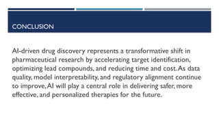 AI DRIVEN DRUG DISCOVERY and structure prediction | PPTX
