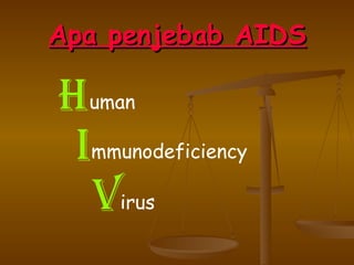 A pa penjebab AIDS H uman I mmunodeficiency V irus 