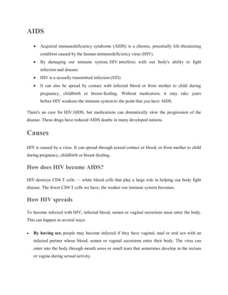 Pathophysiology of AIDS | PDF