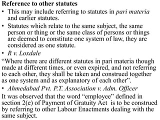 Aids-to-interpretation interpretation of statutes | PPTX