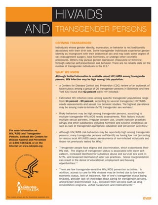 Aids And Transgender Persons
