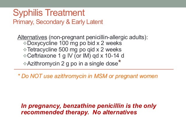 Azithromycin syphilis 2g for