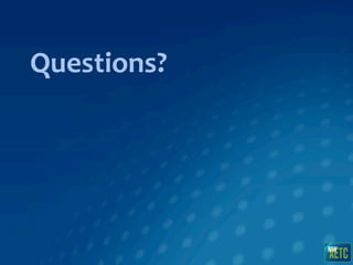 Questions?
 