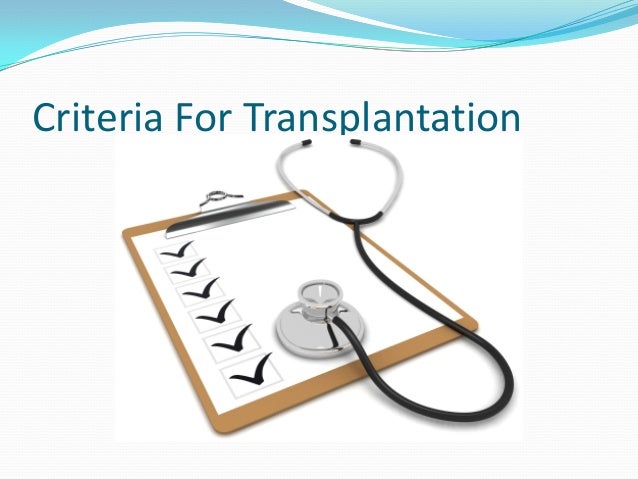 Organ transplant critieria hiv
