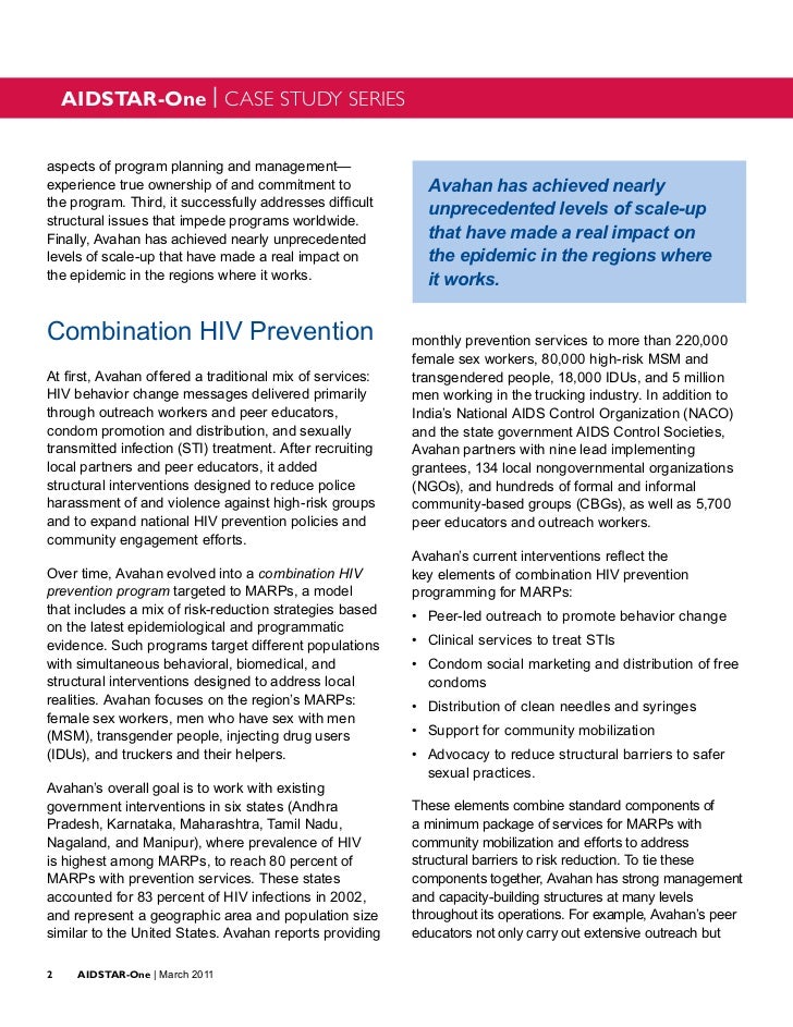 case study of hiv