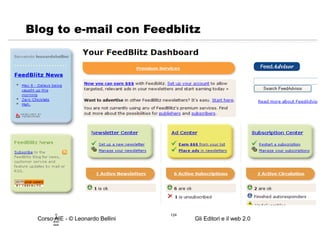 Blog to e-mail con Feedblitz © Leonardo Bellini.  