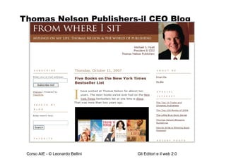 Thomas Nelson Publishers-il CEO Blog 