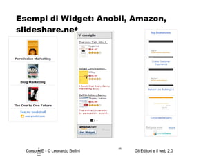 Esempi di Widget: Anobii, Amazon, slideshare.net © Leonardo Bellini.  