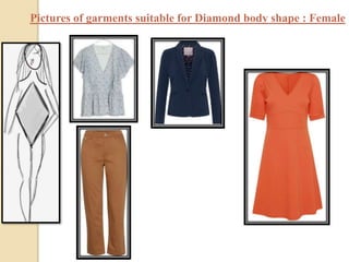 Pictures of garments suitable for Diamond body shape : Female
 