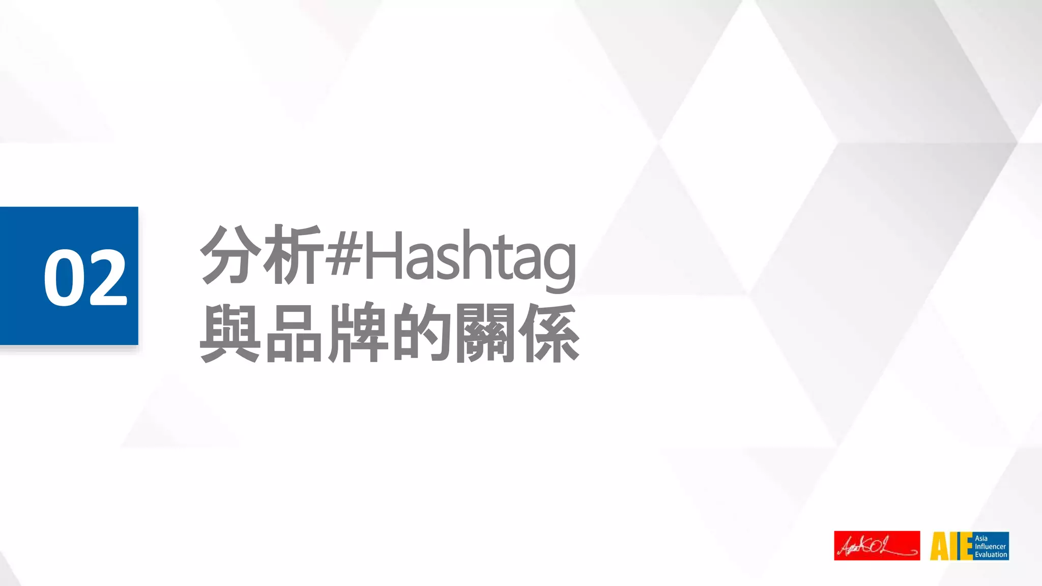 分析#Hashtag
與品牌的關係
02
 