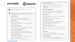 APLICAÇÕES
https://chat.openai.com/
 