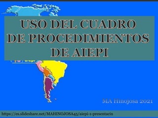 AIEPI
INTRODUCCION Y SIGNOS
DEPELIGRO
https://es.slideshare.net/MAHINOJOSA45/aiepi-1-presentacin
 