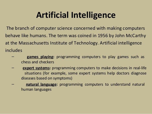 Artificial Intelligence And Expert Systems