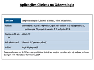 Aplicações Clínicas na Odontologia
 