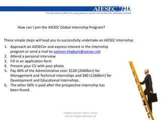 Aiesec Global Internship Program | PPT