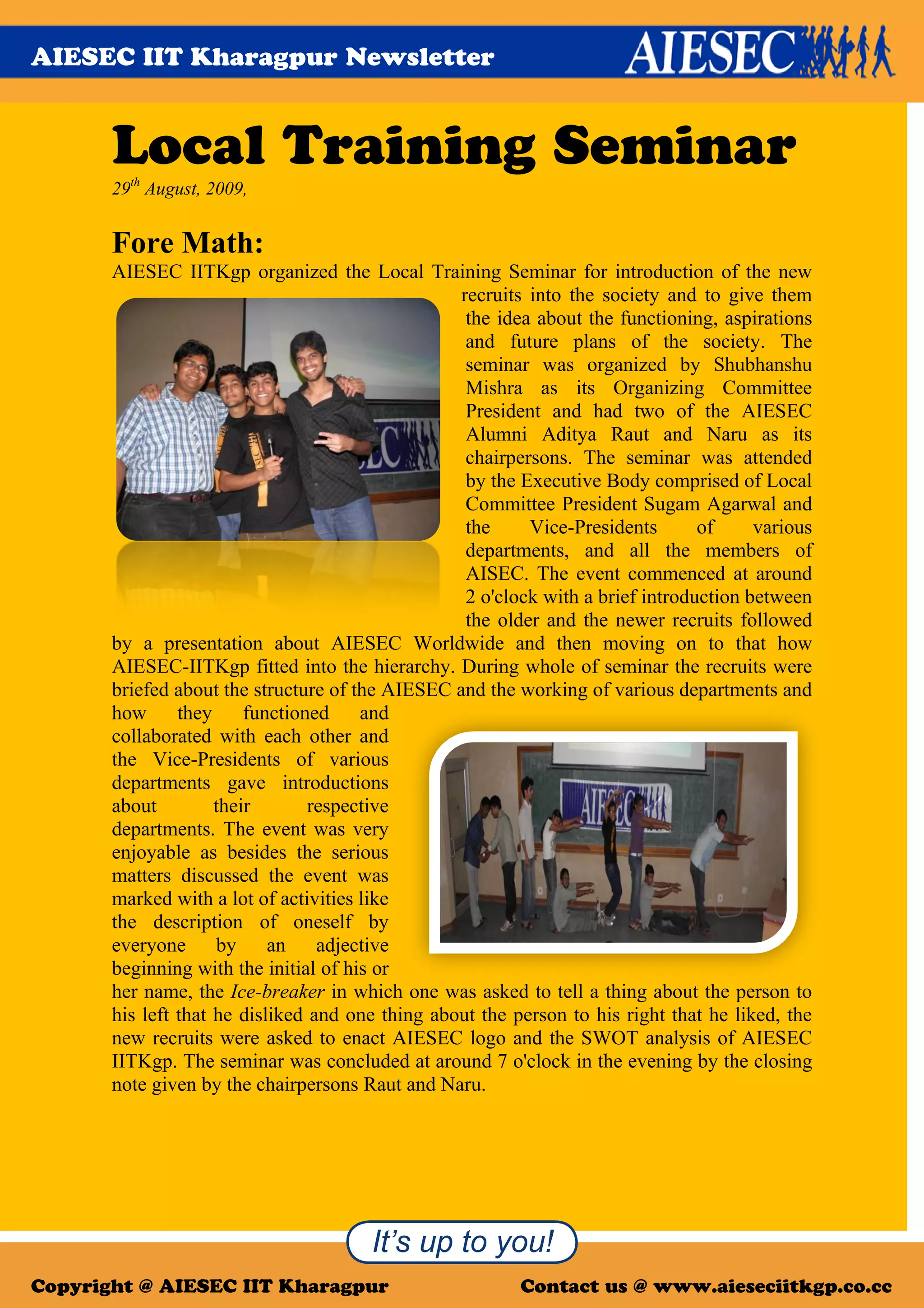 +Impact: AIESEC IIT Kharagpur Newsletter Oct09 | PDF