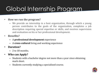 AIESEC India Global Internship Program Introduction | PPTX