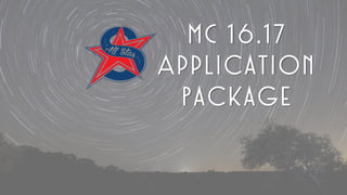 Slika I MC app logo
MC 16.17
Application
Package
 