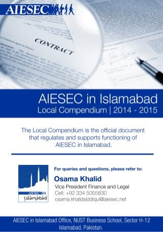 Local Compendium | AIESEC in Islamabad | 2014 - 2015