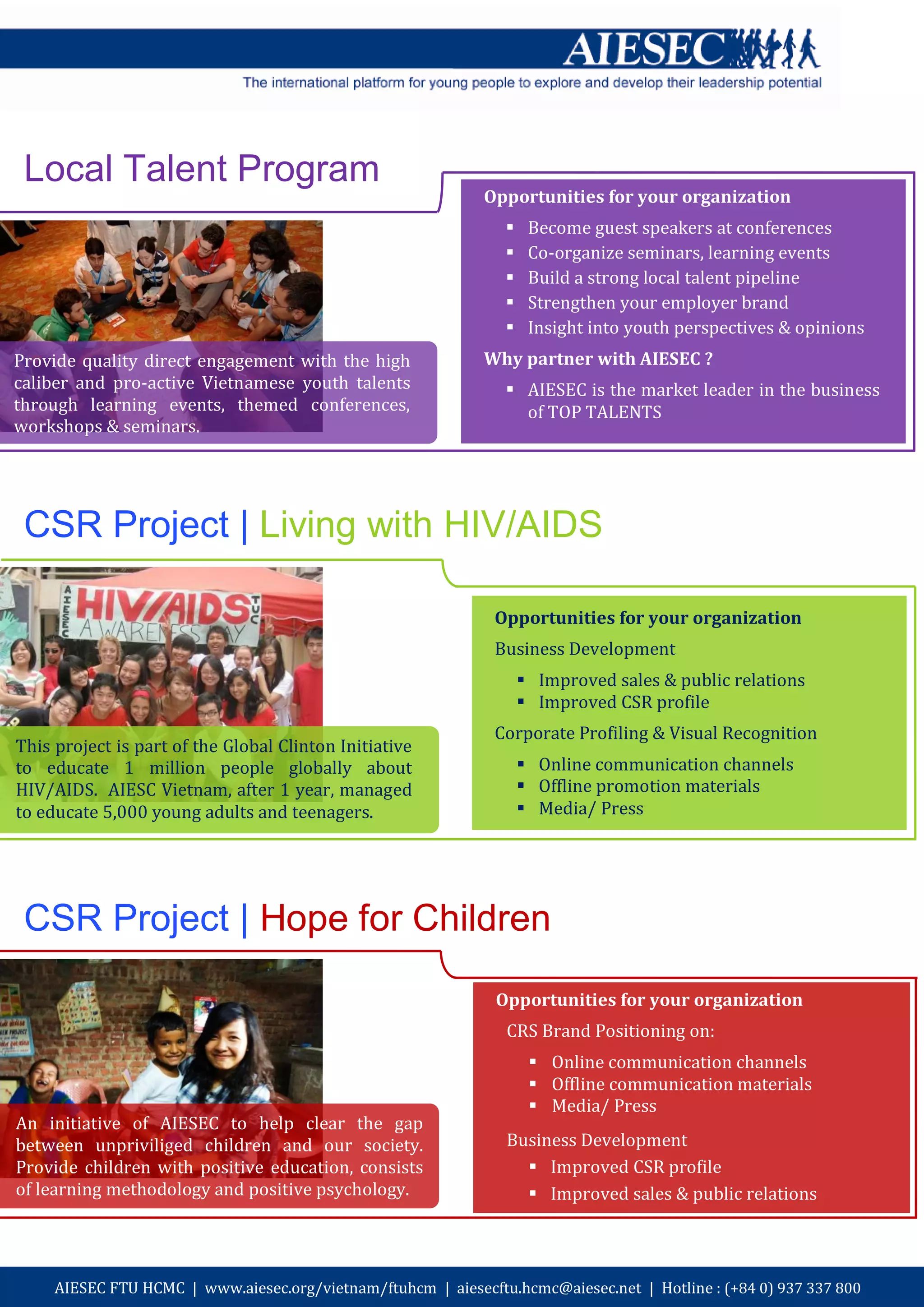 Product Portfolio - AIESEC FTU HCMC | PDF