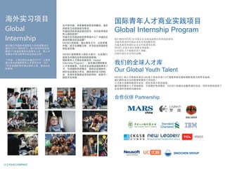 YOUR COMPANY | 13
Global Internship Program
AIESEC 20,000 113
AIESEC
Our Global Youth Talent
Partnership
 