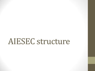 AIESEC structure
 
