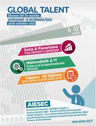 AIESEC Türkiye | Şirketler | Neden Global Talent?