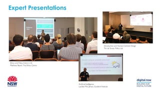 Ethics and Policy Intent in AI
Matthew Beard, The Ethics Centre
Introduction and Human-Centred Design
Tim de Sousa, Policy Lab
Artificial Intelligence
Lachlan McCalman, Gradient Institute
Expert Presentations
 