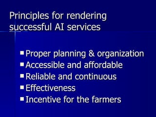 Artificial Insemination Experiences in Ethiopia