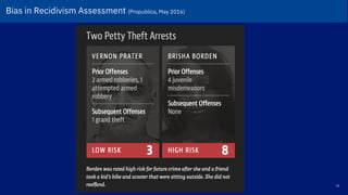 25
Bias in Recidivism Assessment (Propublica, May 2016)!
 
