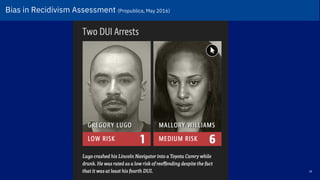 28
Bias in Recidivism Assessment (Propublica, May 2016)!
 