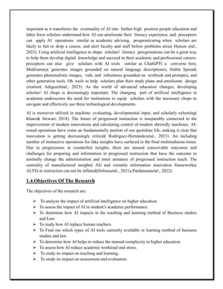 Impact of Artificial Intelligence in higher Education | DOCX