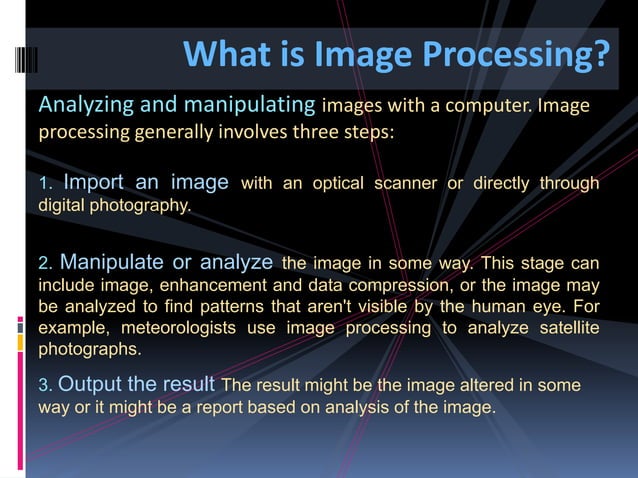 An Introduction to Image Processing and Artificial Intelligence | PPT