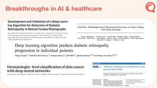 Breakthroughs in AI & healthcare
 
