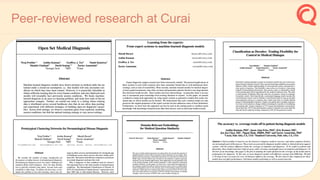 Peer-reviewed research at Curai
 
