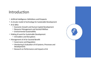 Harnessing Artificial Intelligence for Sustainable Development Goals ...