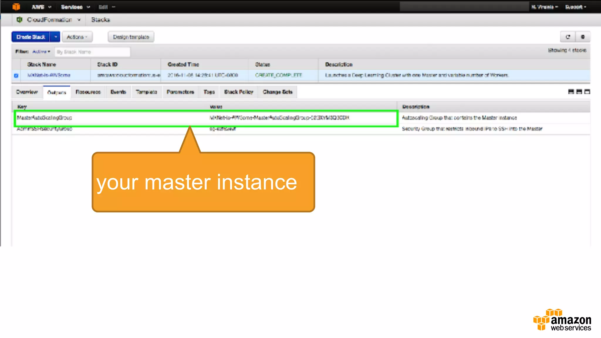 your master instance
 
