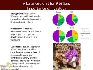 Sustainable and productive farming systems: The livestock sector 