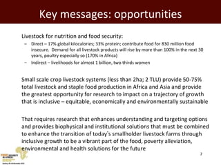 Sustainable and productive farming systems: The livestock sector 