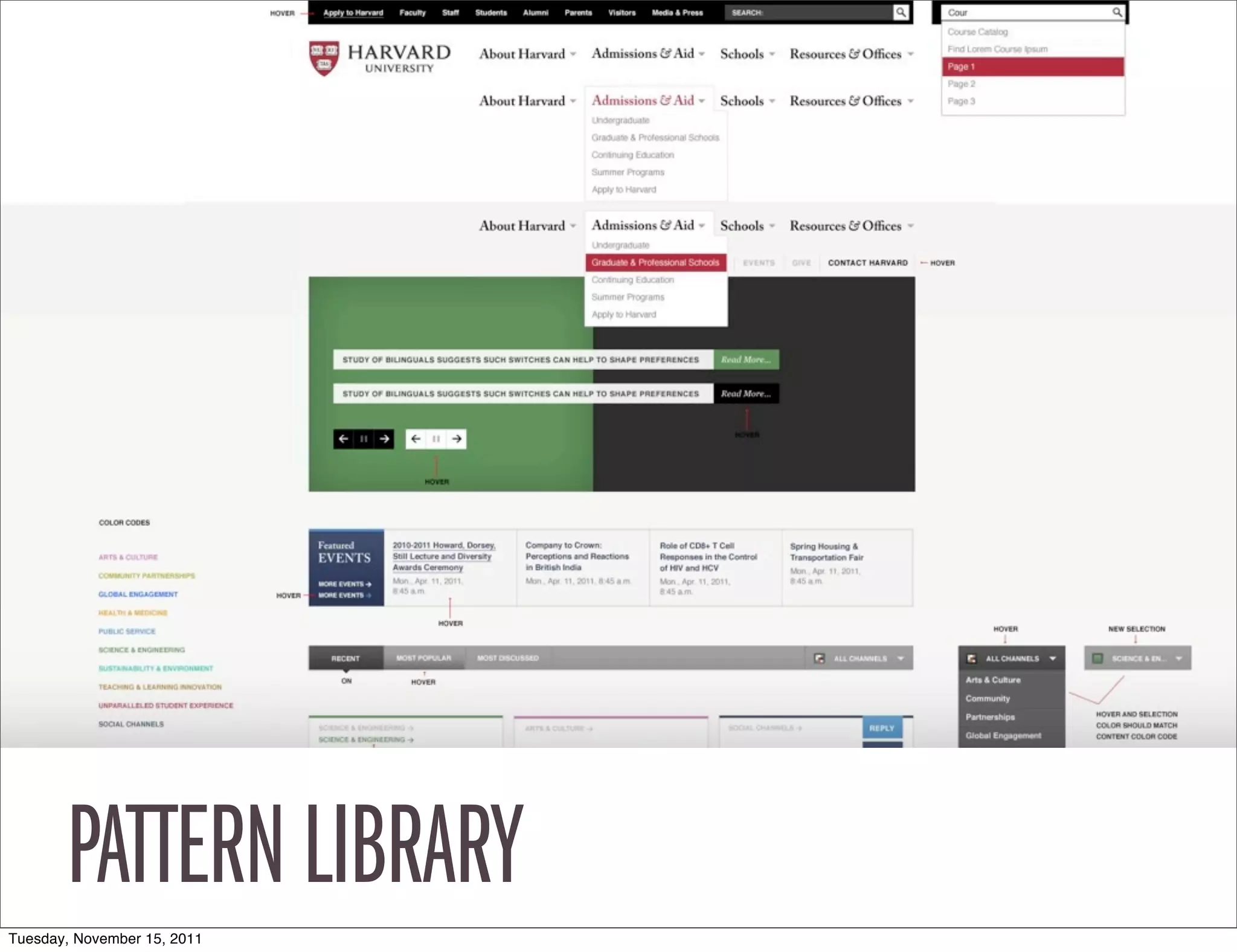 PATTERN LIBRARY
Tuesday, November 15, 2011
 