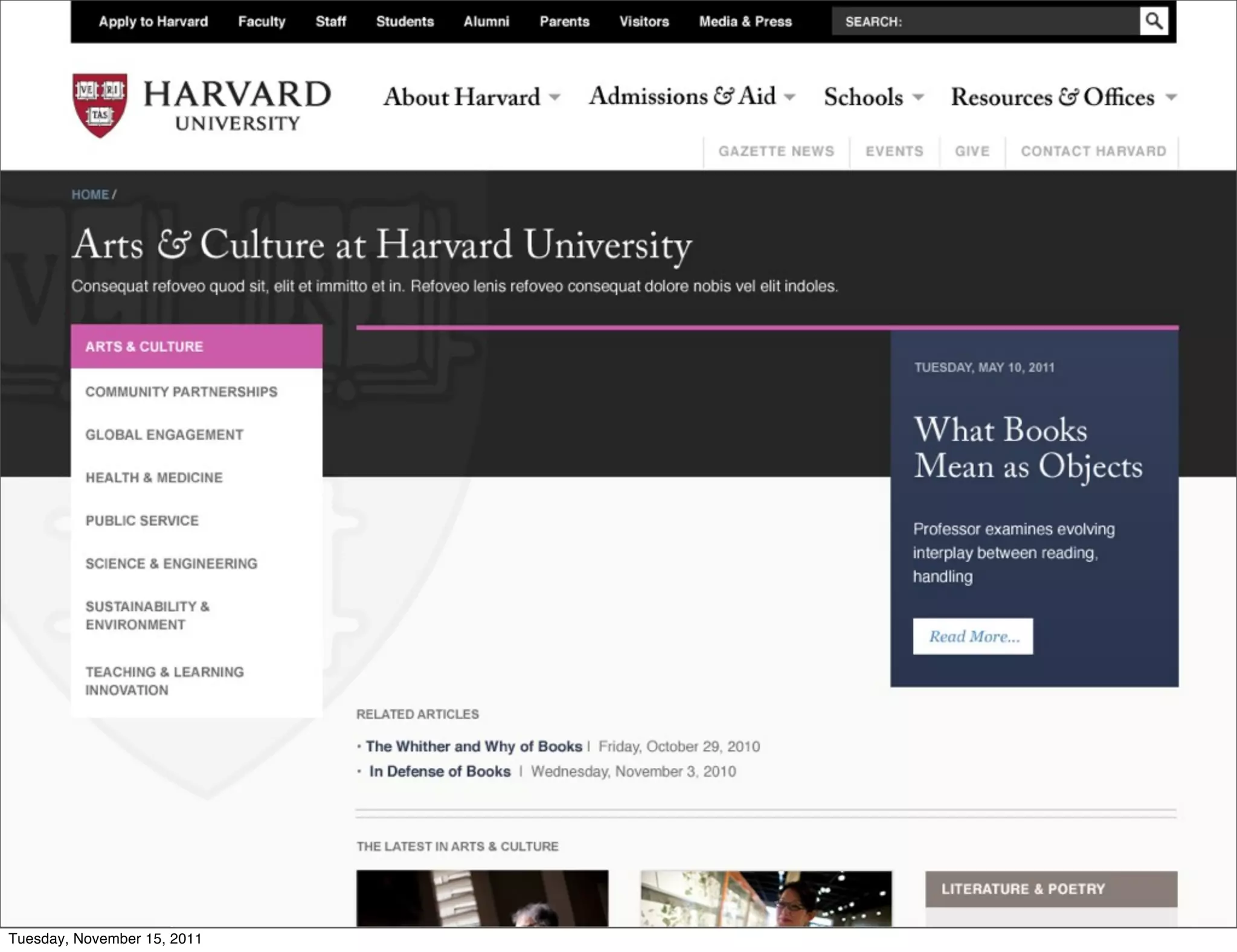 Tuesday, November 15, 2011
 