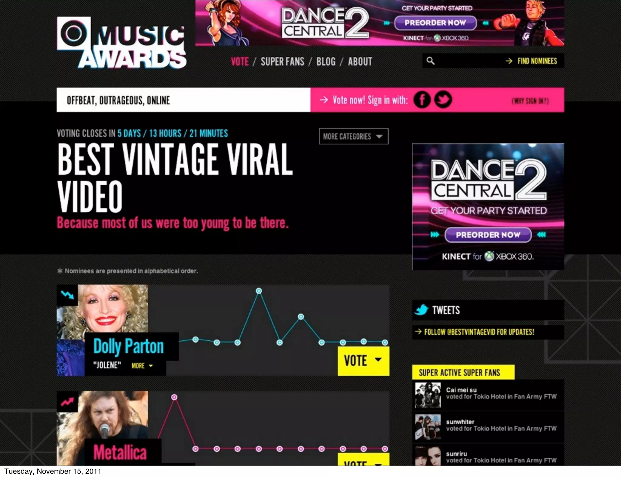 Tuesday, November 15, 2011
 