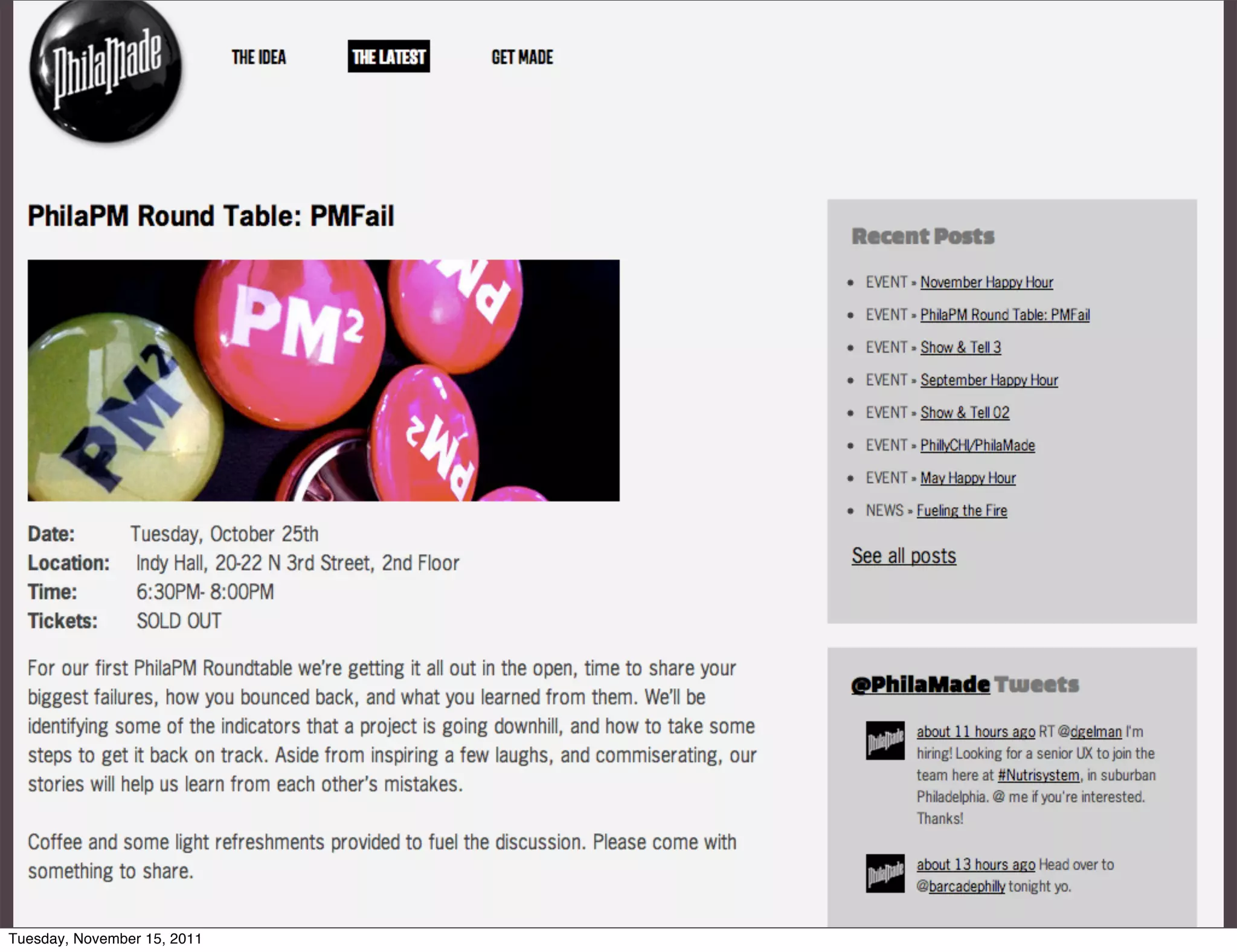 Tuesday, November 15, 2011
 