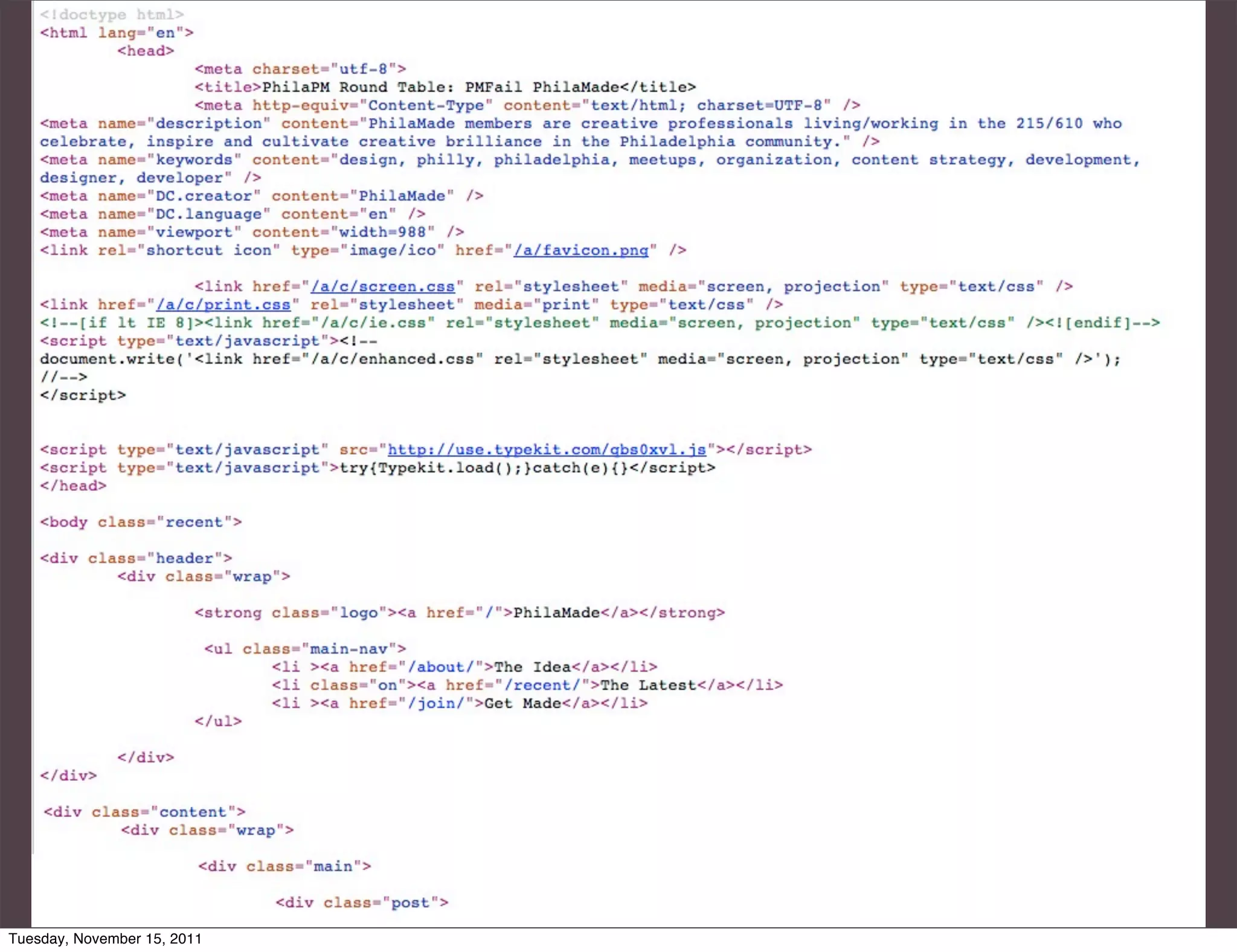 Tuesday, November 15, 2011
 