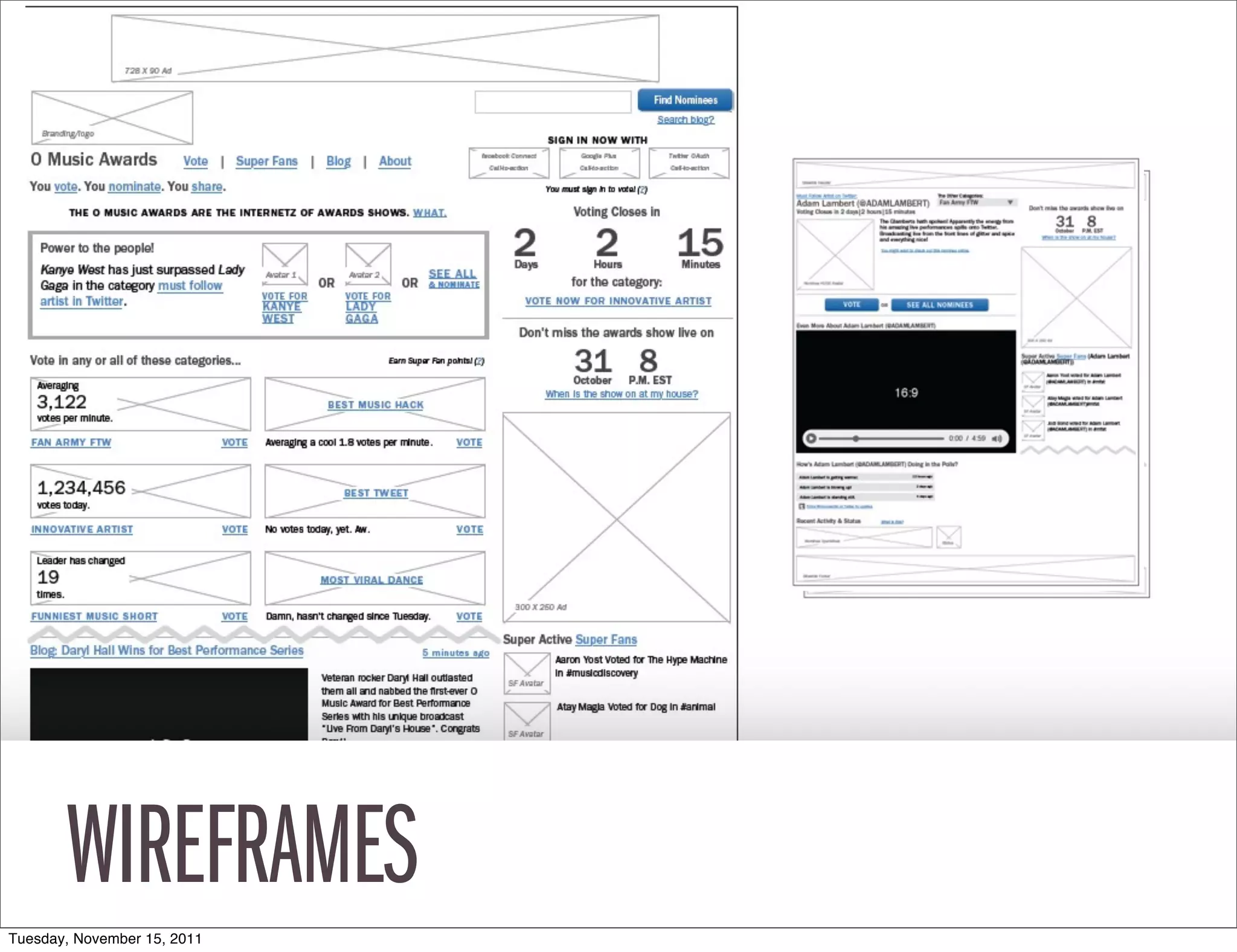 WIREFRAMES
Tuesday, November 15, 2011
 