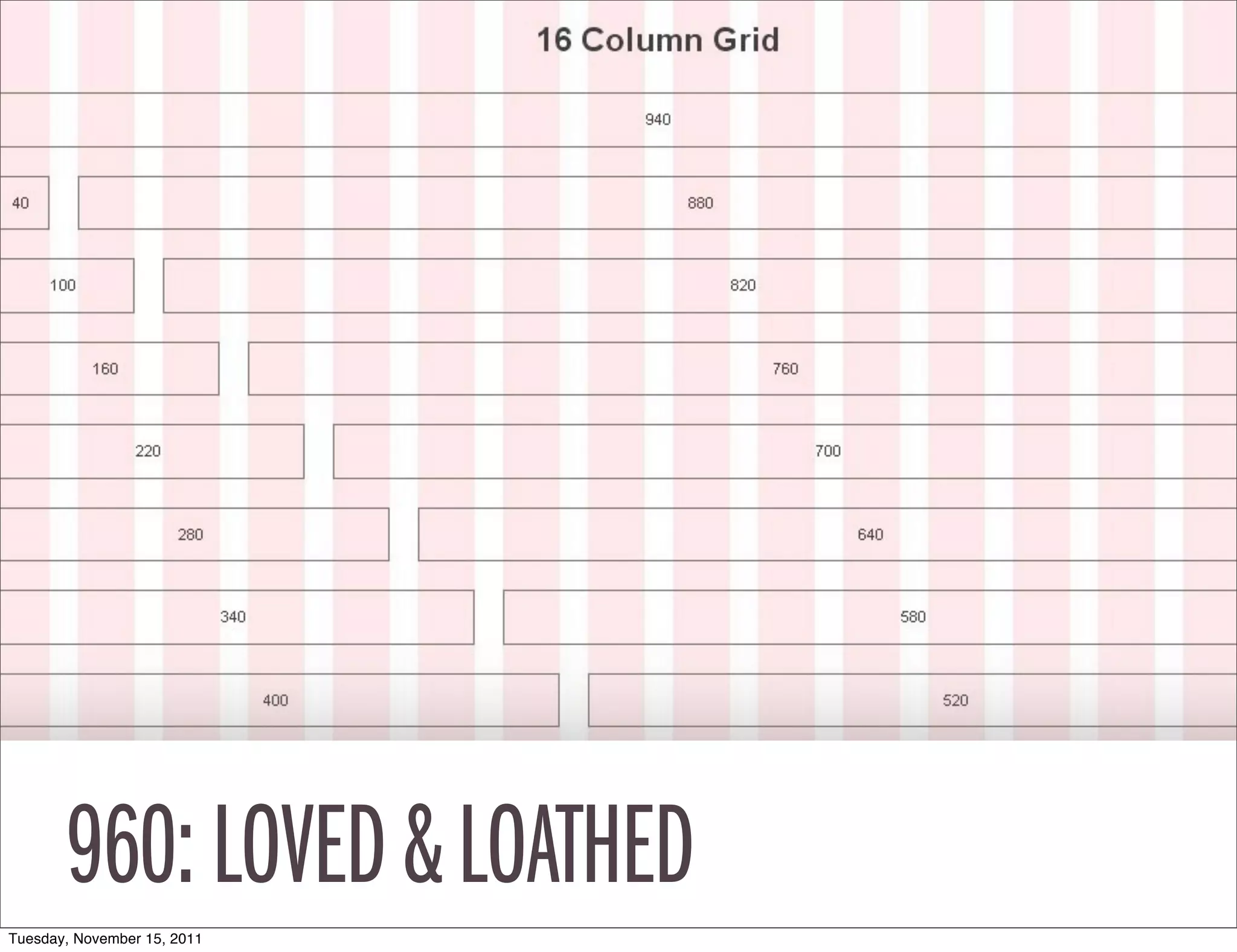 960: LOVED & LOATHED
Tuesday, November 15, 2011
 